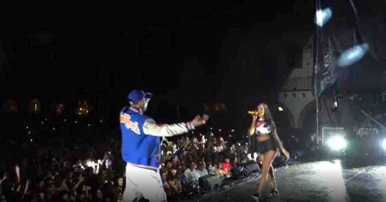 Anuel AA logra que sus fanaticos de Barcelona  apoyen a Yailin y ella sale y canta (VIDEO)